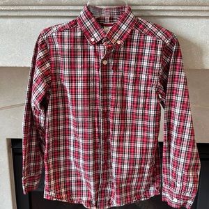 Boys plaid button down shirt